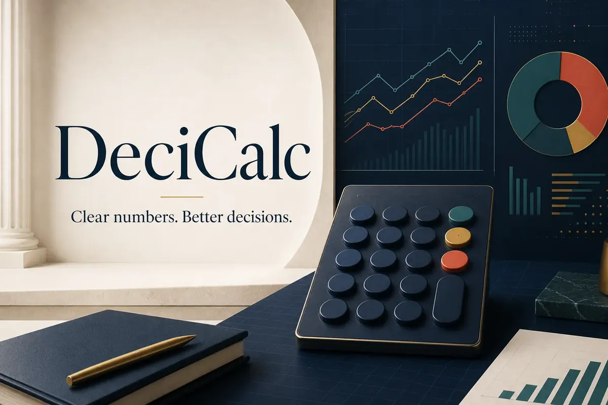 DeciCalc professional decision dashboard illustration